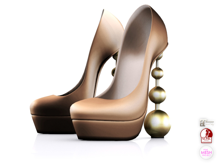 Garbaggio // Sphere Heels - Nude