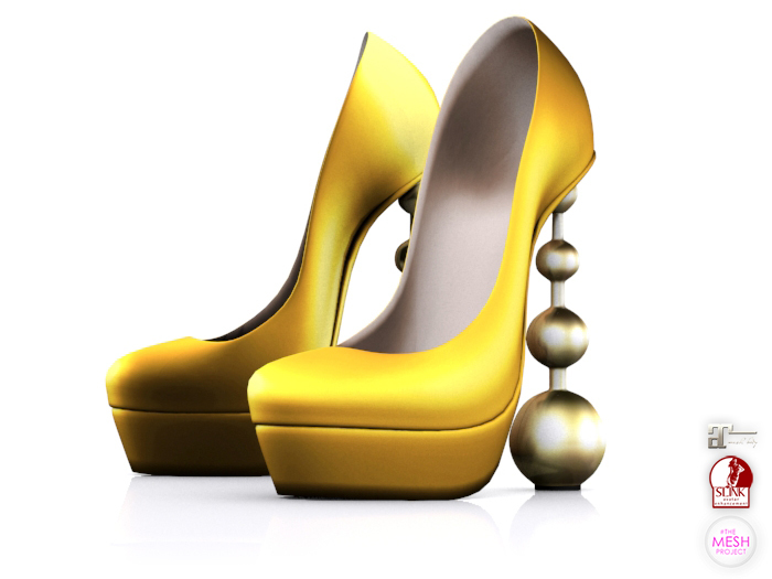 Garbaggio // Sphere Heels - Yellow