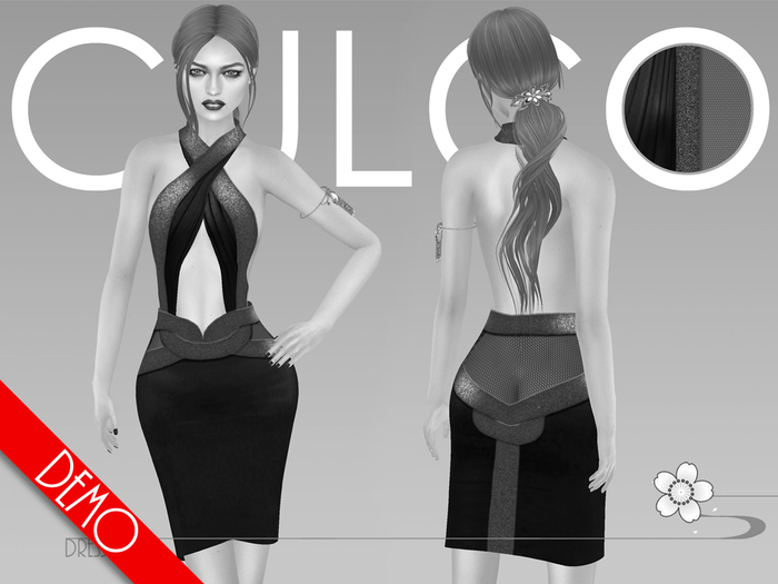 Demo -Culco- Halter criss dress - Chinese knot
