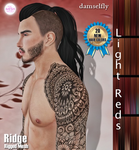 **DD**Damselfly Ridge Rigged Mesh Light Reds