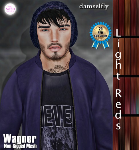 **DD**Damselfly Wagner Non-Rigged Mesh Light Reds