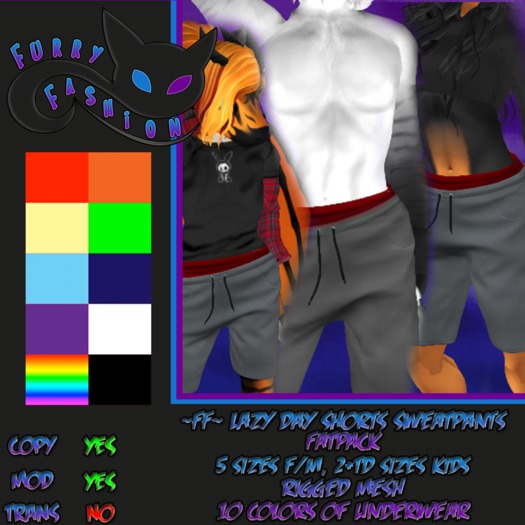 ~FF~ Lazy Day Shorts Sweatpants Fatpack