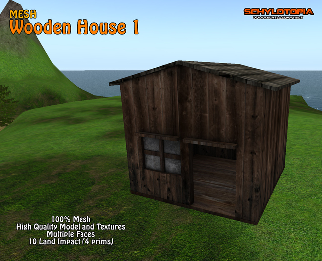 Mesh Wooden House 1 [[COPY/MOD](boxed)