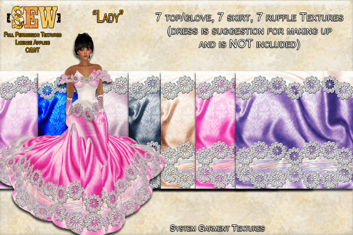 [SEW] Full Permission Textures - System Garments - Lady