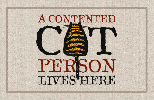 Cat Mat -Contented Cat Person Lives here