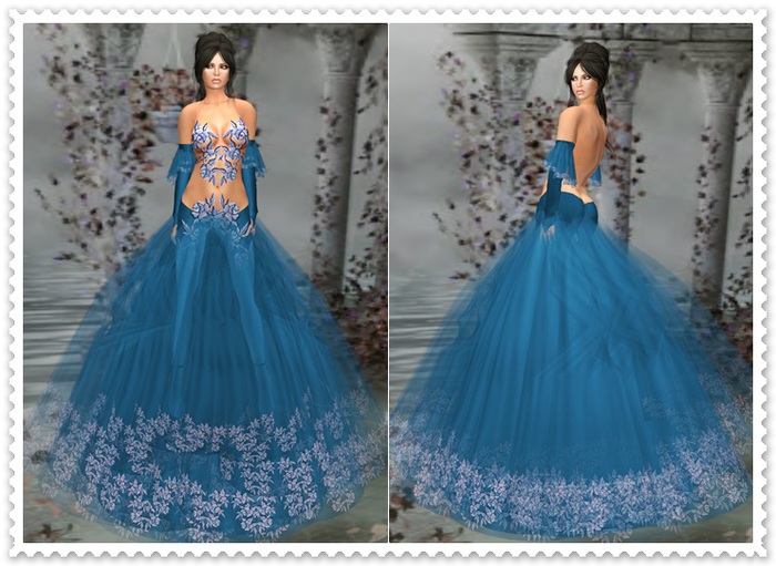Cocktail Gown Frost Blue