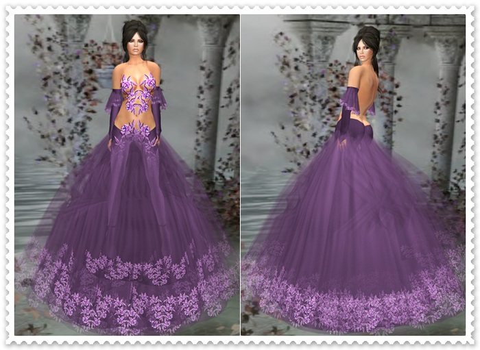 Cocktail Gown Frost Purple