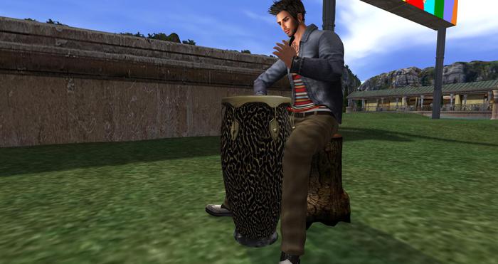 CONGA DRUMS black animated