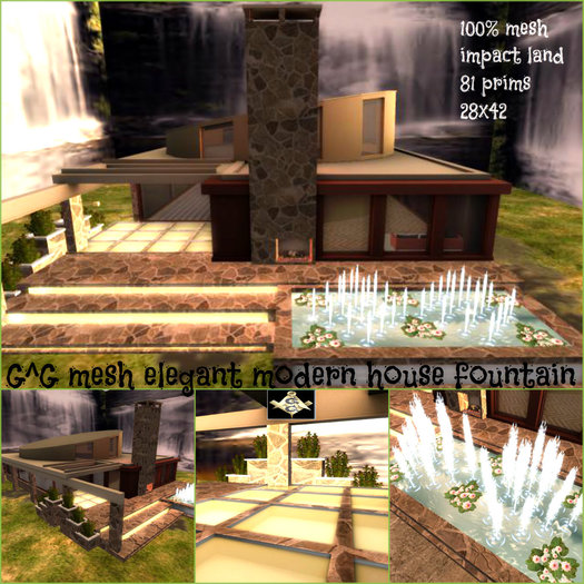 G^G mesh elegant modern house fountain