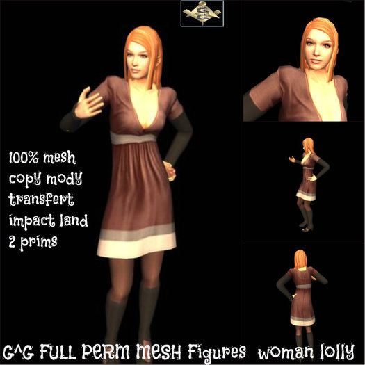 G^G FULL PERM MESH Figures  woman lolly