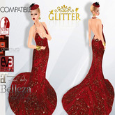 *GLITTER* MARIE CHRISTMAS RED