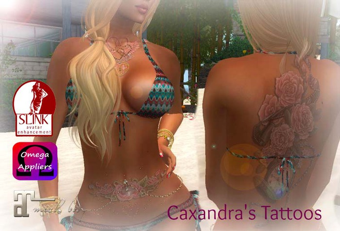 Roses and Key Locks Tattoos with appliers (wear to unpack)