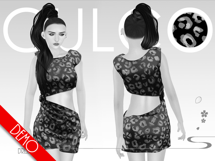 Demo -Culco- Cutout T-Shirt dress - Leopard Print