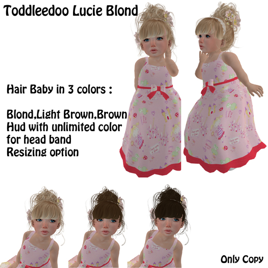 Toddleedoo Hair Lucie BLond Demo