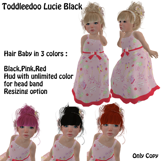 Toddleedoo Hair Lucie BLack
