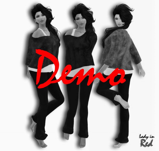 DEMO - Irina - Off shoulder top with Leggings