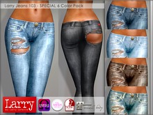 LARRY JEANS - Low Rise Jeans Torn 103 - 6 Color Pack