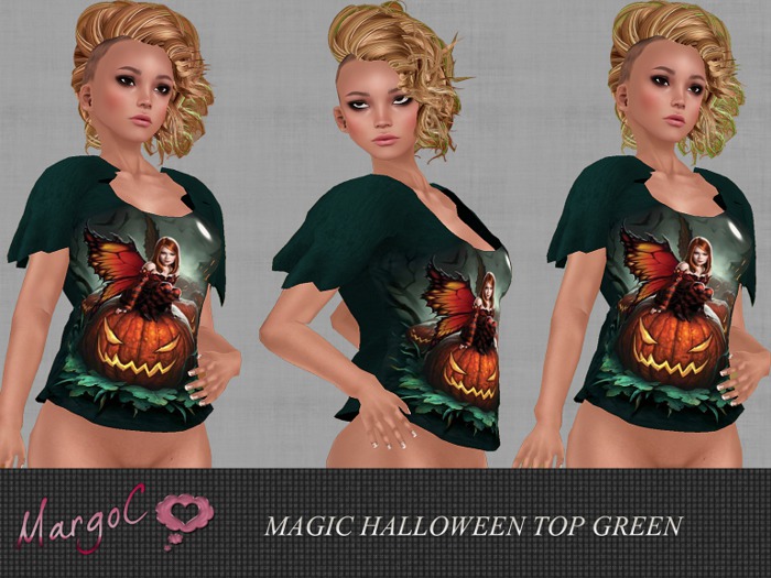 MAGIC HALLOWEEN TOP GREEN MargoC