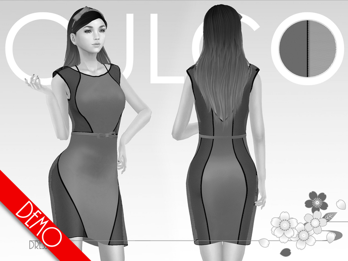 Demo -Culco- Sheer lace sleeveless dress with bow - Fuchsia