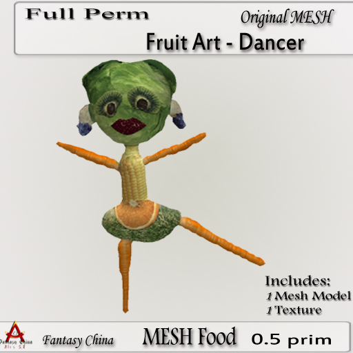 Fantasy China Mesh Fruit Art - Dancer 0.5 prim full perm