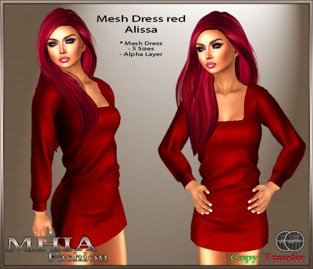 [MHIA] Alissa Mesh Dress red
