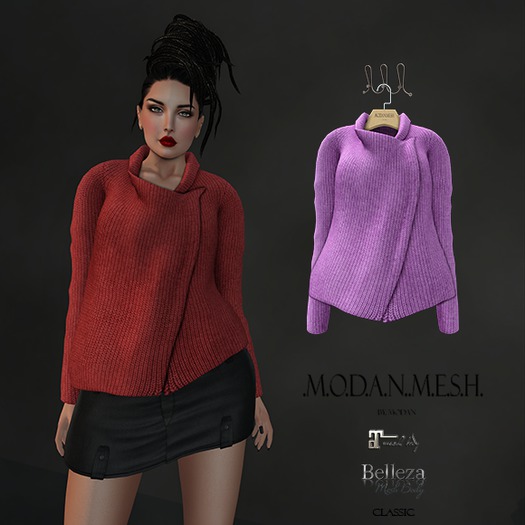 .M.O.D.A.N..M.E.S.H. Sweater Pink