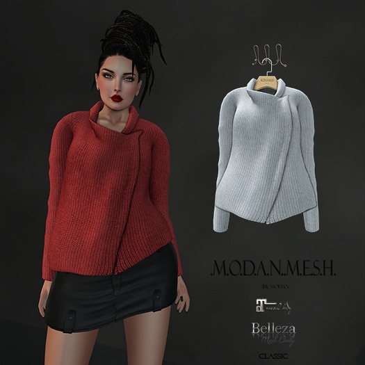 .M.O.D.A.N..M.E.S.H. Sweater White