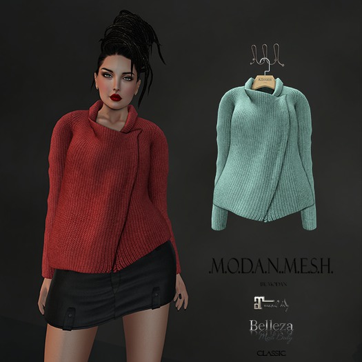 .M.O.D.A.N..M.E.S.H. Sweater Turkuaz