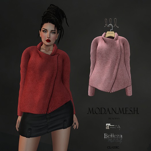 .M.O.D.A.N..M.E.S.H. Sweater Rose