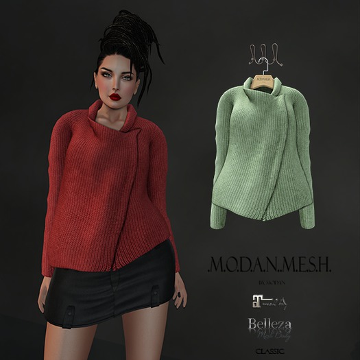 .M.O.D.A.N..M.E.S.H. Sweater Green