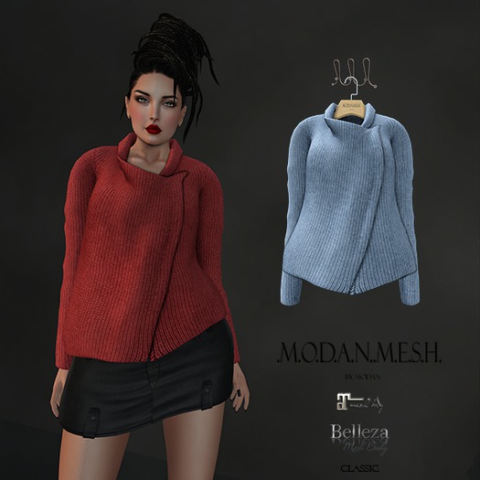 .M.O.D.A.N..M.E.S.H. Sweater Blue