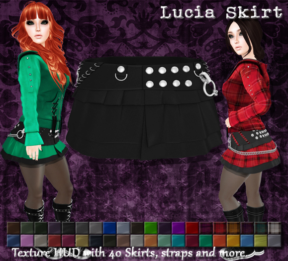 [Syn] Lucia Skirt (Texture HUD, Fitted for Maitreya, Isis, Freya, Slink and TMP)