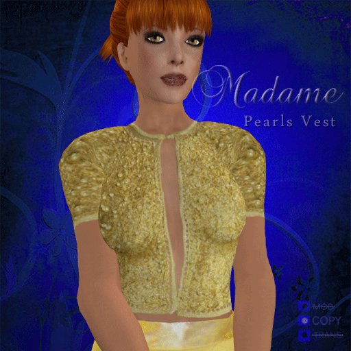 Madame Haute Couture - Pearls Vest, gold