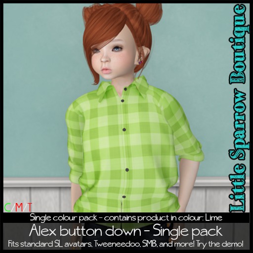 Little Sparrow Boutique - Alex Button down - Plaid - Lime