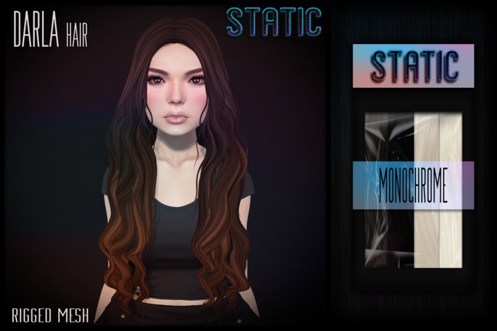 Static. Darla Hair (Monochrome)