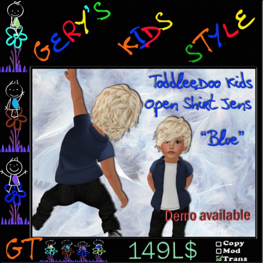 Gery's Kids Style - Open Shirt Jens Blue (TD Kids)