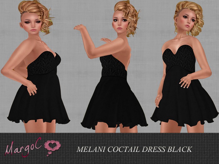 DEMO MELANI COCTAI  DRESS BLACK - MargoC