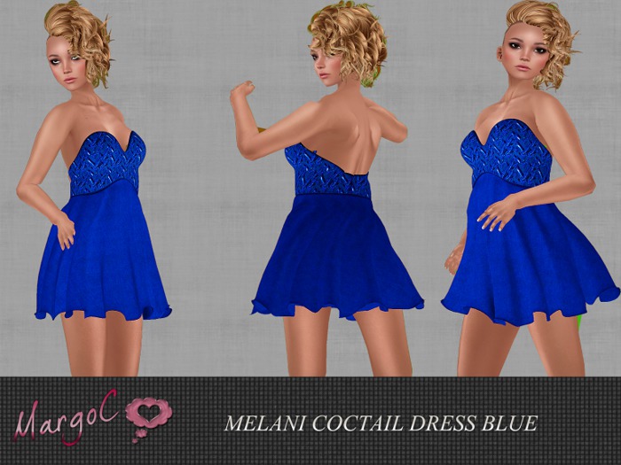 DEMO MELANI COCTAIL DRESS BLUE - MargoC