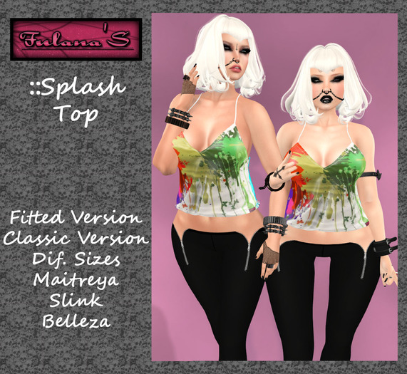 ::Fulana'S:: Splash Top - White