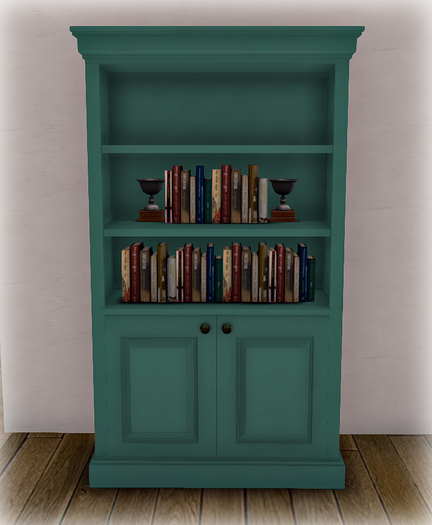 Single Bookcase 2 Teal