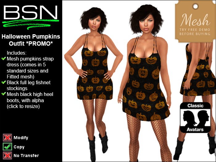 BSN Halloween Pumpkins Outfit *PROMO*