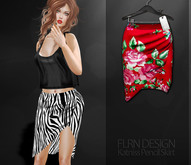 Katniss Pencil Skirt RosesRed