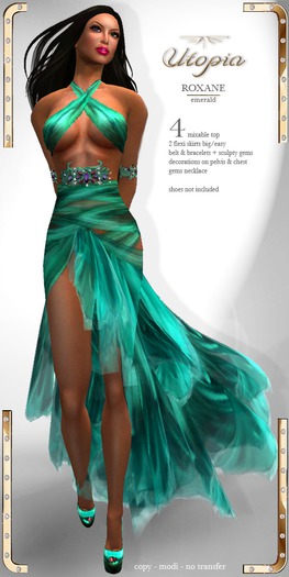 Utopia Roxane emerald - APPLIERS INCLUDED!