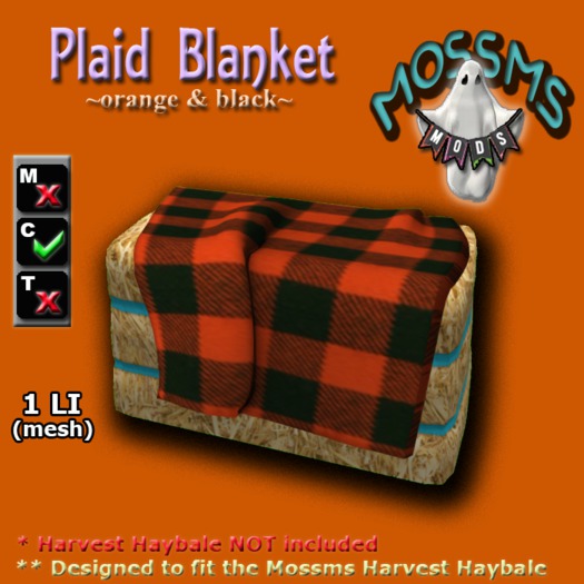 Plaid Blanket ~orange & black~