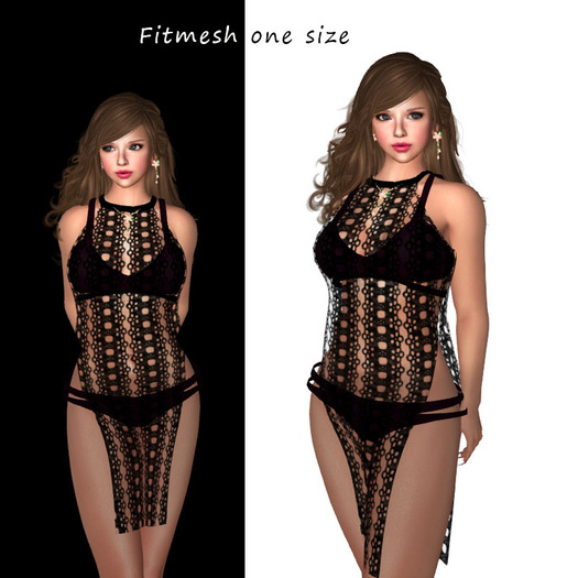 Maya Fasion - Fitmesh - Lace Dream - Black