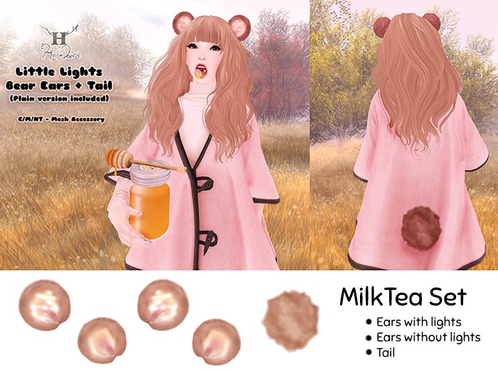 +Half-Deer+ Little Lights - Bear Ears + Tail [Smokey]