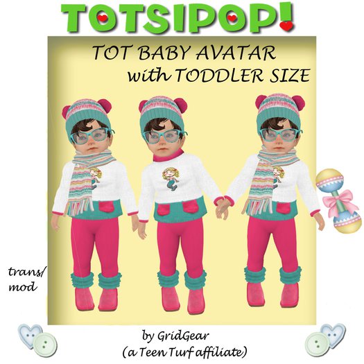 TOTSIPOP! Set of Two Pocket Mermaid (Baby and Toddler)