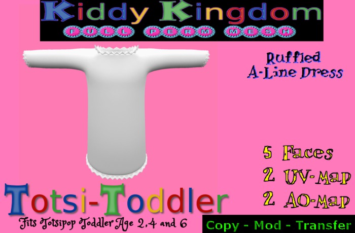 (KK) Toddler Ruffled A Line Dress