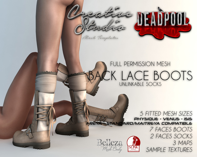- CREATIVE STUDIO - Back Lace Boots 