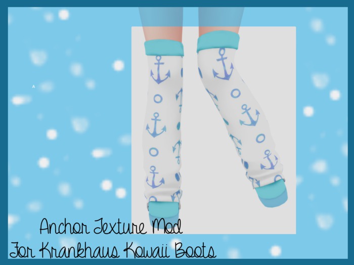 Kowaii Boots Anchor Pattern